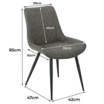 Tyler Fabric Chair (Set of 4) - Grey - Furniture > Dining > Kitchen & Dining Chairs