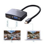 UGreen 4K Mini DisplayPort to HDMI / VGA Adapter - Black (10439) - Audio & Video > TV Accessories