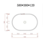 Ultra Modern Concrete Cement Wash Basin Counter Top Matte Light Gray Oval Basin - Furniture > Bathroom > Sinks