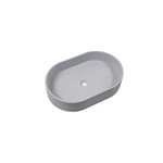 Ultra Modern Concrete Cement Wash Basin Counter Top Matte Light Gray Oval Basin - Furniture > Bathroom > Sinks