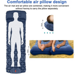 Ultralight Inflatable Camping Sleeping Pad with Pillow for Travelling and Hiking - Home & Garden > Inflatable Mattress