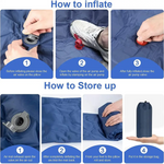 Ultralight Inflatable Camping Sleeping Pad with Pillow for Travelling and Hiking - Home & Garden > Inflatable Mattress