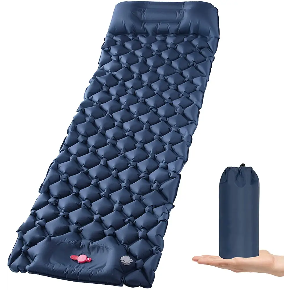 Ultralight Inflatable Camping Sleeping Pad with Pillow for Travelling and Hiking - Home & Garden > Inflatable Mattress
