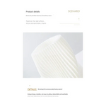Unique Pleated Design Table Lamp - 3D Printed Washable Shade Wooden Base Adjustable LED (Three-star rotation) - Home &