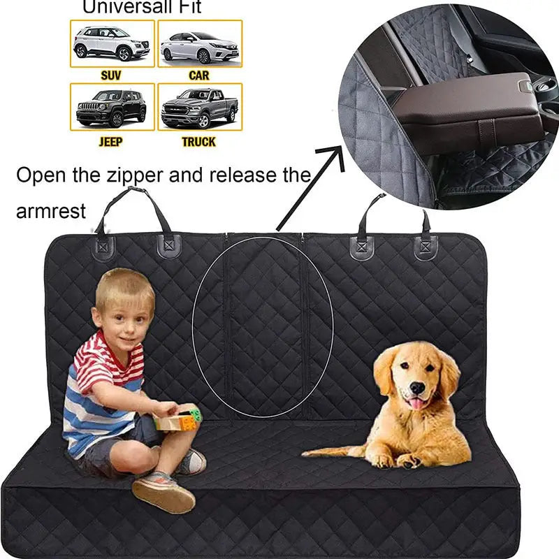 Universal Waterproof Dog Car Seat Cover with Non-Slip Backing - Pet Travel Protection Mat - Pet Care > Dog Supplies >