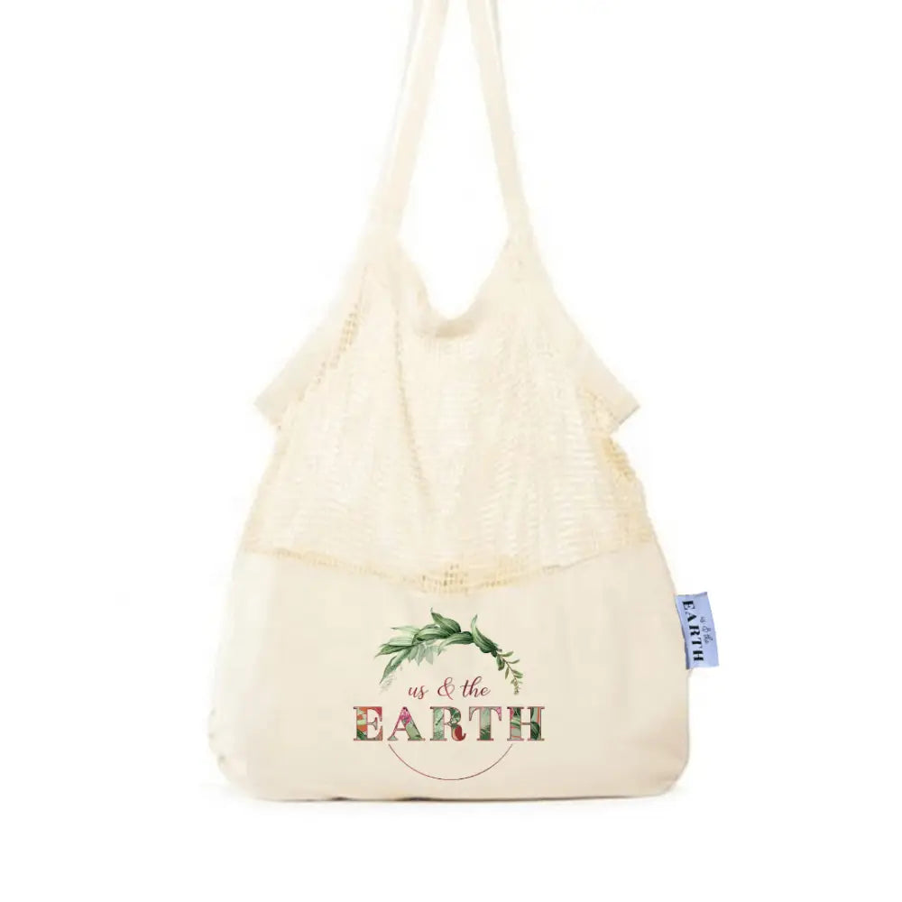 Us & The Earth Calico Shopping Bag - Home & Garden > Kitchenware