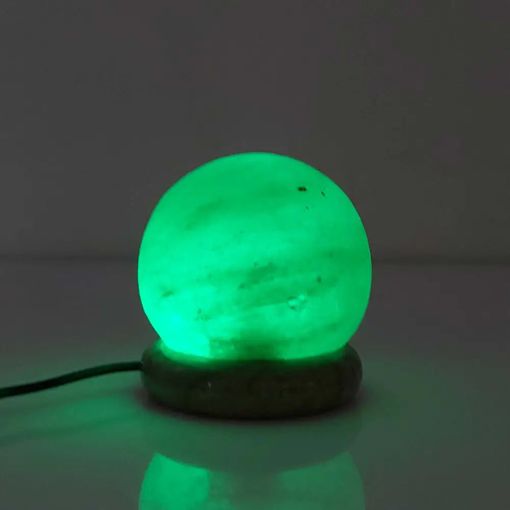 USB Colour Changing Salt Himalayan Lamp - Ball Sphere Shape Pink Rock LED Light - Home & Garden > Lighting