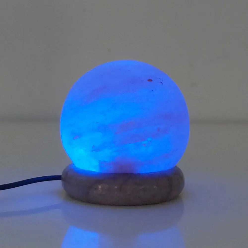 USB Colour Changing Salt Himalayan Lamp - Ball Sphere Shape Pink Rock LED Light - Home & Garden > Lighting