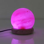 USB Colour Changing Salt Himalayan Lamp - Ball Sphere Shape Pink Rock LED Light - Home & Garden > Lighting