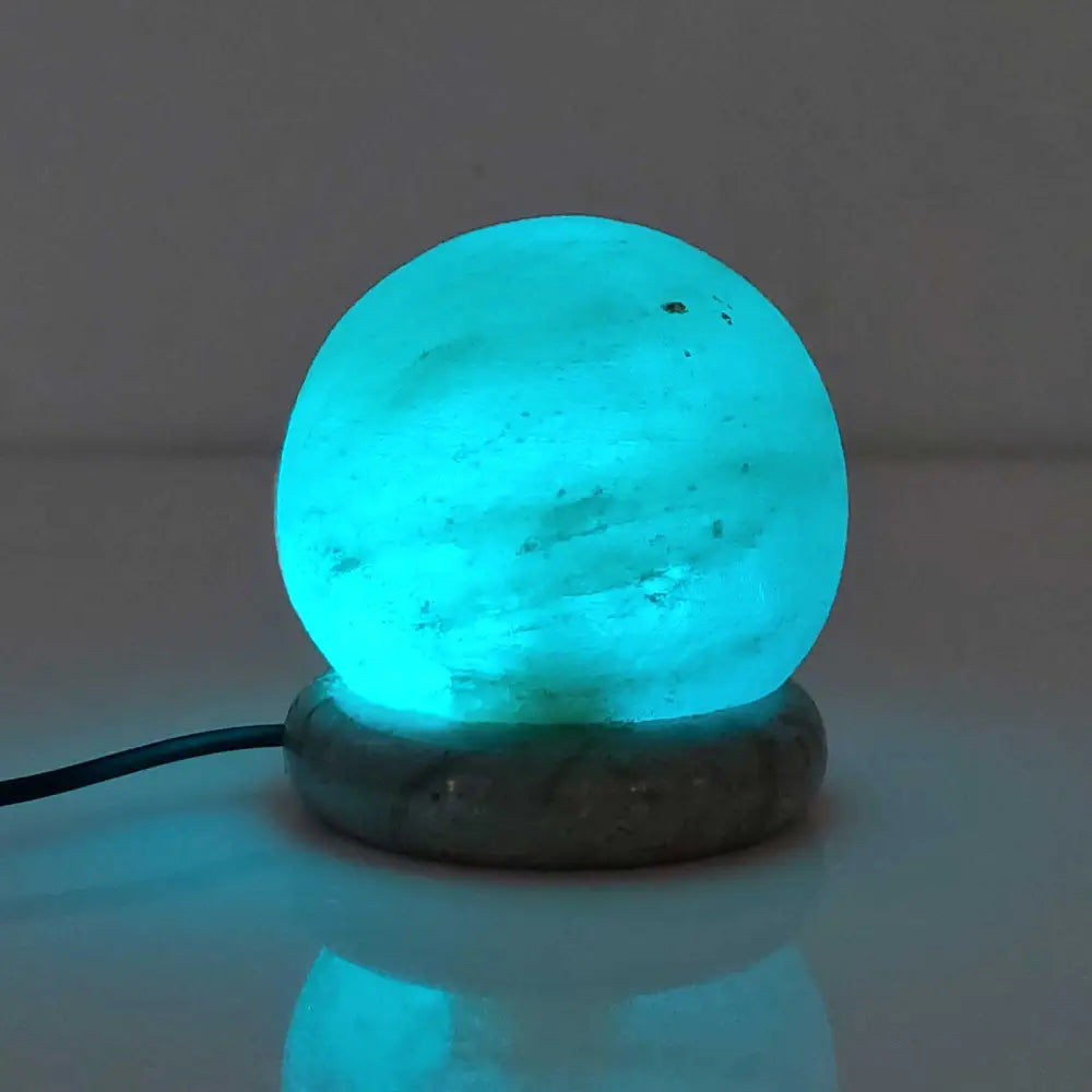 USB Colour Changing Salt Himalayan Lamp - Ball Sphere Shape Pink Rock LED Light - Home & Garden > Lighting