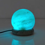 USB Colour Changing Salt Himalayan Lamp - Ball Sphere Shape Pink Rock LED Light - Home & Garden > Lighting