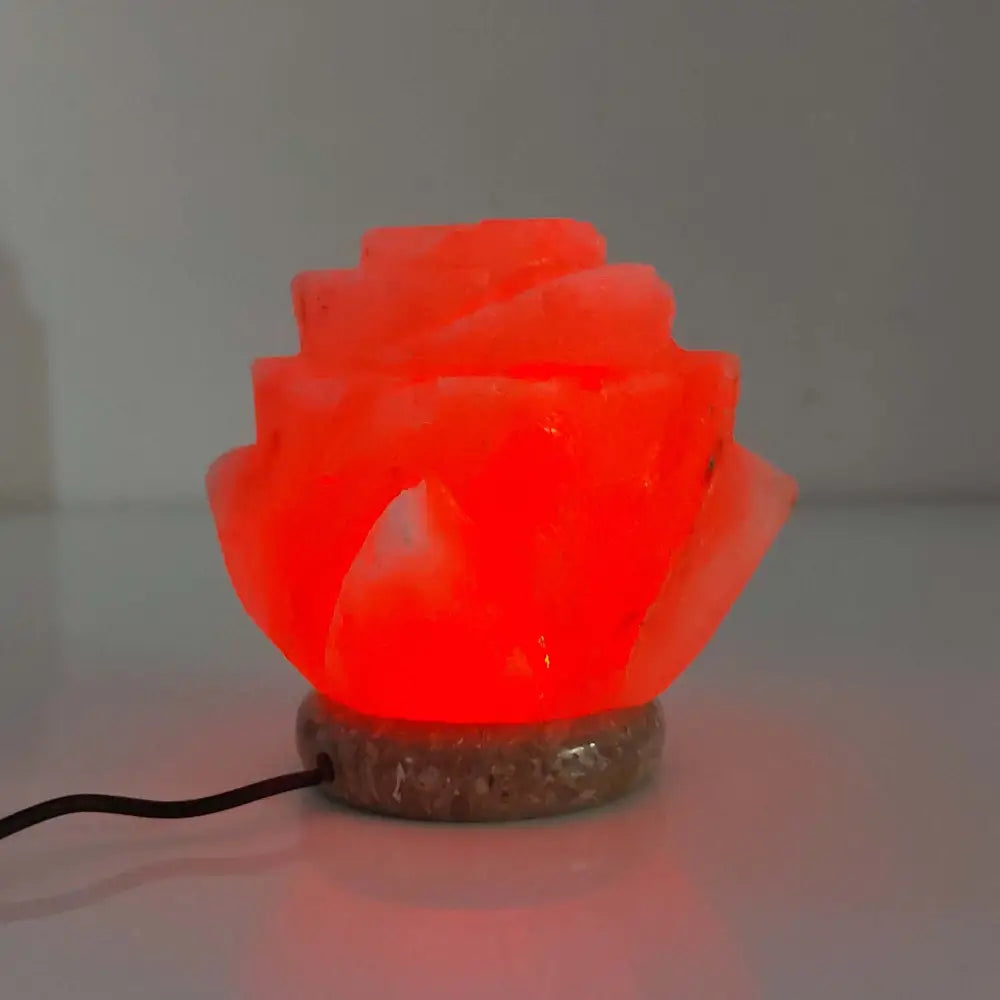 USB Colour Changing Salt Himalayan Lamp - Flower Shape Pink Rock LED Light - Home & Garden > Lighting > Table Lamps