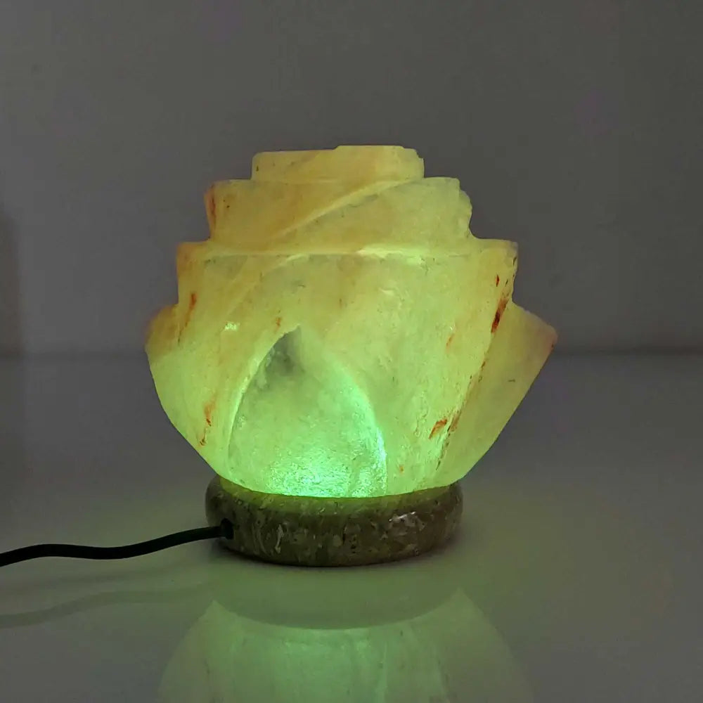 USB Colour Changing Salt Himalayan Lamp - Flower Shape Pink Rock LED Light - Home & Garden > Lighting > Table Lamps