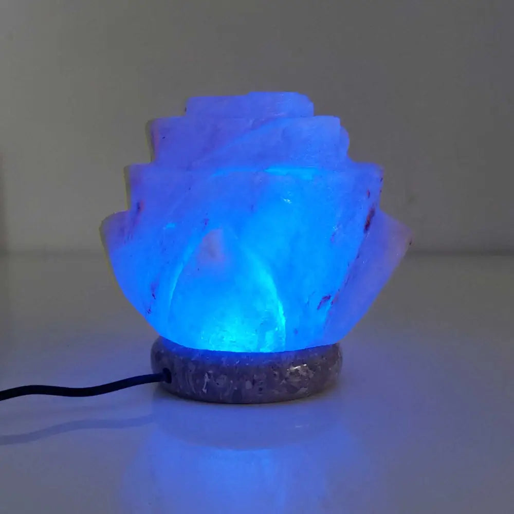 USB Colour Changing Salt Himalayan Lamp - Flower Shape Pink Rock LED Light - Home & Garden > Lighting > Table Lamps