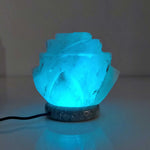 USB Colour Changing Salt Himalayan Lamp - Flower Shape Pink Rock LED Light - Home & Garden > Lighting > Table Lamps