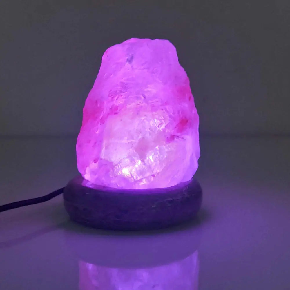 USB Colour Changing Salt Himalayan Lamp - Natural Shape Pink Rock LED Light - Home & Garden > Lighting > Table Lamps