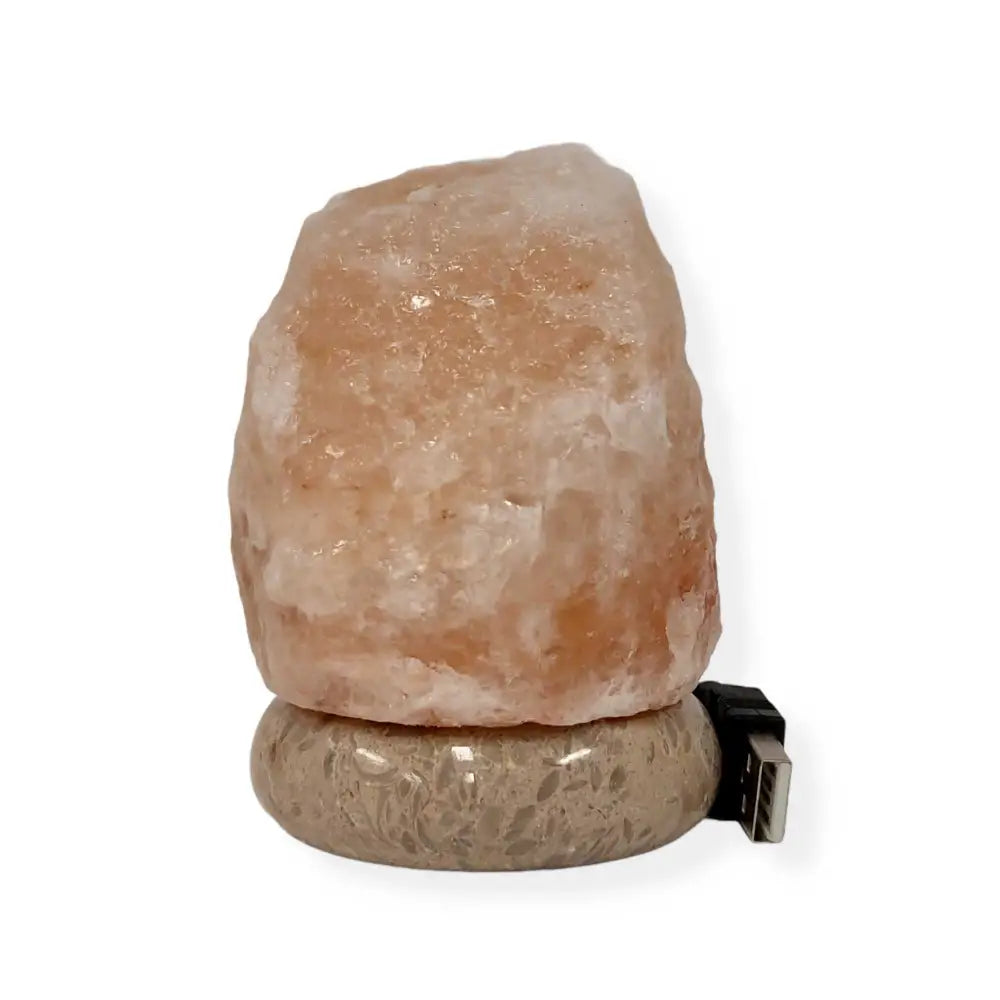 USB Colour Changing Salt Himalayan Lamp - Natural Shape Pink Rock LED Light - Home & Garden > Lighting > Table Lamps
