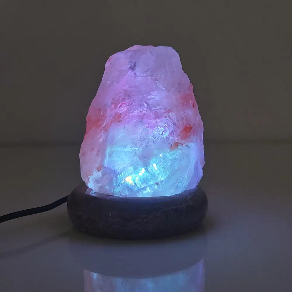 USB Colour Changing Salt Himalayan Lamp - Natural Shape Pink Rock LED Light - Home & Garden > Lighting > Table Lamps