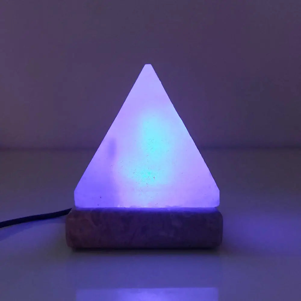 USB Colour Changing Salt Himalayan Lamp - Pyramid Shape Pink Rock LED Light - Home & Garden > Lighting