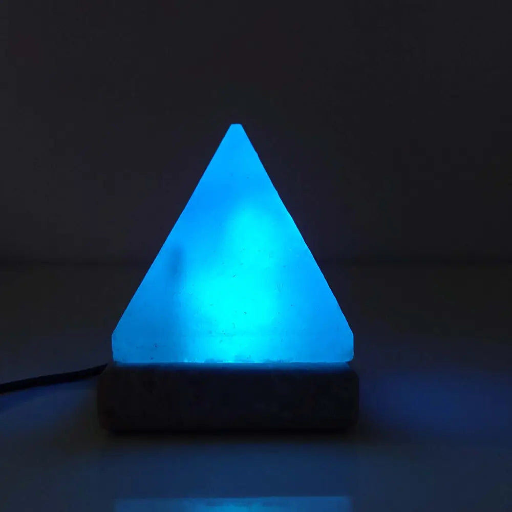 USB Colour Changing Salt Himalayan Lamp - Pyramid Shape Pink Rock LED Light - Home & Garden > Lighting