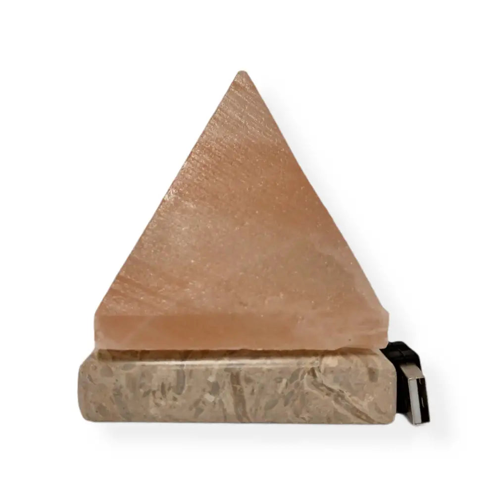 USB Colour Changing Salt Himalayan Lamp - Pyramid Shape Pink Rock LED Light - Home & Garden > Lighting
