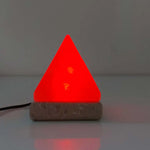 USB Colour Changing Salt Himalayan Lamp - Pyramid Shape Pink Rock LED Light - Home & Garden > Lighting