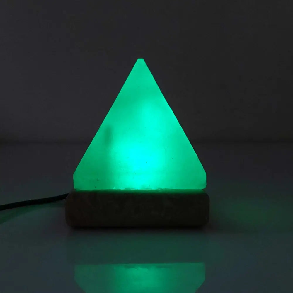 USB Colour Changing Salt Himalayan Lamp - Pyramid Shape Pink Rock LED Light - Home & Garden > Lighting
