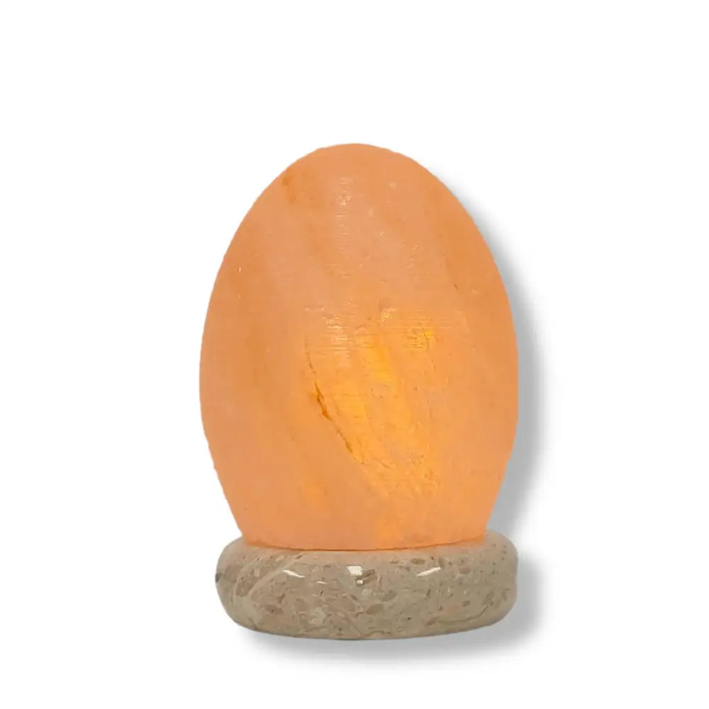 USB Himalayan Salt Lamp - Egg Cone Carved Shape Pink Crystal Rock LED Light - Home & Garden > Lighting