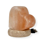 USB Himalayan Salt Lamp - Heart Love Carved Shape Pink Crystal Rock LED Light - Home & Garden > Lighting