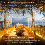 USB Powered 300 LED Curtain String Light with 8 Modes and Remote Control for Bedroom Party Wedding Decorations - Home &