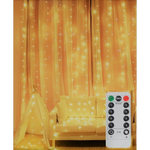 USB Powered 300 LED Curtain String Light with 8 Modes and Remote Control for Bedroom Party Wedding Decorations - Home &