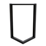 V Shaped Table Bench Desk Legs Retro Industrial Design Fully Welded - Black - Furniture > Office