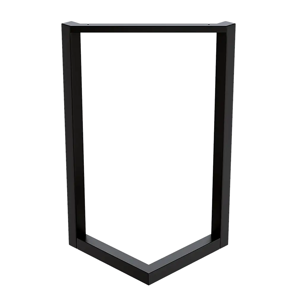 V Shaped Table Bench Desk Legs Retro Industrial Design Fully Welded - Black - Furniture > Office