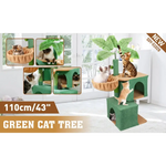 VaKa 1.1M Cat Tree Scratching Post Palm Tree Cat Post Dangling Balls Cat Toy - Pet Care > Cat Supplies > Cat Scratching