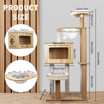 VaKa 1.42M Cat Tree Tower Scratching Post Scratcher Cats Condo House Bed Furniture - Pet Care > Cat Supplies > Cat