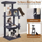 VaKa 143cm Cat Tree Scratching Post Scratcher Tower Condo House Furniture Wood - Pet Care > Cat Supplies > Cat