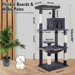 VaKa 143cm Cat Tree Scratching Post Scratcher Tower Condo House Furniture Wood - Pet Care > Cat Supplies > Cat