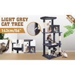 VaKa 143cm Cat Tree Scratching Post Scratcher Tower Condo House Furniture Wood - Pet Care > Cat Supplies > Cat