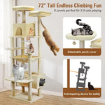 VaKa 184cm Road Cat Tree Tower Scratching Post Scratcher Condo with Big Hammock - Pet Care > Cat Supplies > Cat