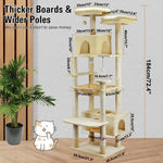 VaKa 184cm Road Cat Tree Tower Scratching Post Scratcher Condo with Big Hammock - Pet Care > Cat Supplies > Cat
