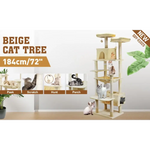 VaKa 184cm Road Cat Tree Tower Scratching Post Scratcher Condo with Big Hammock - Pet Care > Cat Supplies > Cat