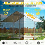 VaKa 3x2x1.95m Metal Walk-in Chicken Coop Rabbit Hutch Cage Hen House Chook Au - Pet Care > Coops & Hutches > Small
