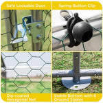 VaKa 3x2x1.95m Metal Walk-in Chicken Coop Rabbit Hutch Cage Hen House Chook Au - Pet Care > Coops & Hutches > Small