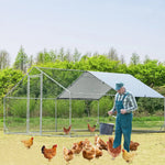 VaKa 3x4x1.95m Metal Walk-in Chicken Coop Rabbit Hutch Cage Hen House Chook Au - Pet Care > Coops & Hutches > Small