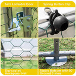 VaKa 3x6x1.95m Metal Walk-in Chicken Coop Rabbit Hutch Cage Hen House Chook Au - Pet Care > Coops & Hutches > Small