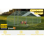 VaKa 3x6x1.95m Metal Walk-in Chicken Coop Rabbit Hutch Cage Hen House Chook Au - Pet Care > Coops & Hutches > Small