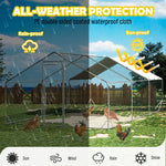 VaKa 3x6x1.95m Metal Walk-in Chicken Coop Rabbit Hutch Cage Hen House Chook Au - Pet Care > Coops & Hutches > Small