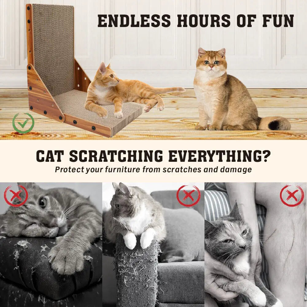 VaKa Cat Scratch Pad Cardboard Kitten Cat Scratcher Scratching Board Scatch Toy - Pet Care > Cat Supplies > Cat