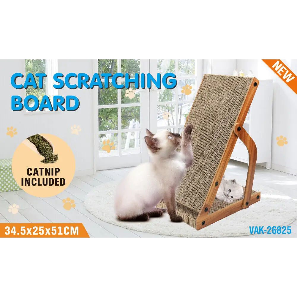 VaKa Cat Scratching Scratcher Board Cat Tree Pad Lounge Toy Corrugated Cardboard - Pet Care > Cat Supplies > Cat