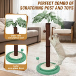 VaKa Cat Tree Scratching Post Large Palm Tree Cat Post Dangling Balls Cat Toy - Pet Care > Cat Supplies > Cat
